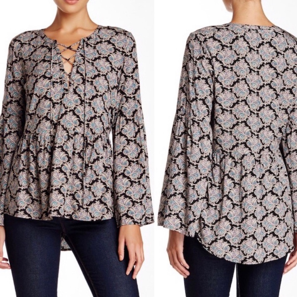 Daniel Rainn L lace-up blouse
